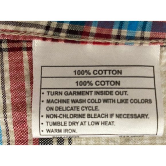 Ariat Women's Western Long Sleeve Metal Snap Button Small Plaid Shirt Red Gray - Picture 9 of 9